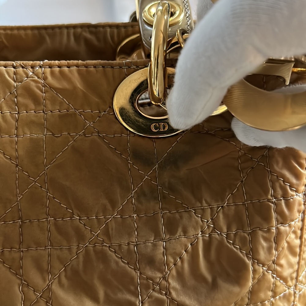 Christian Dior Lady Dior Canage Nylon Handbag - Beige - Picture 11 of 16